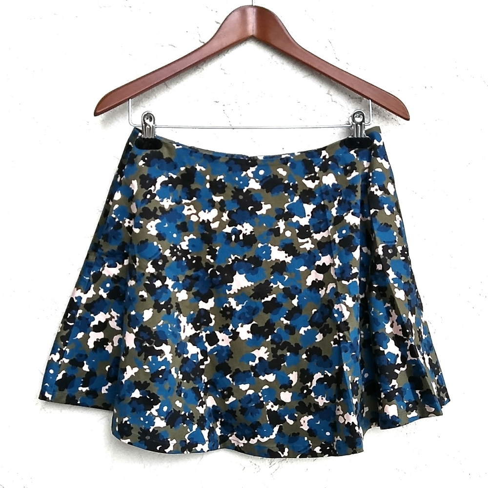 KATE SPADE Saturday Camo Floral Circle Mini Skirt Size 6